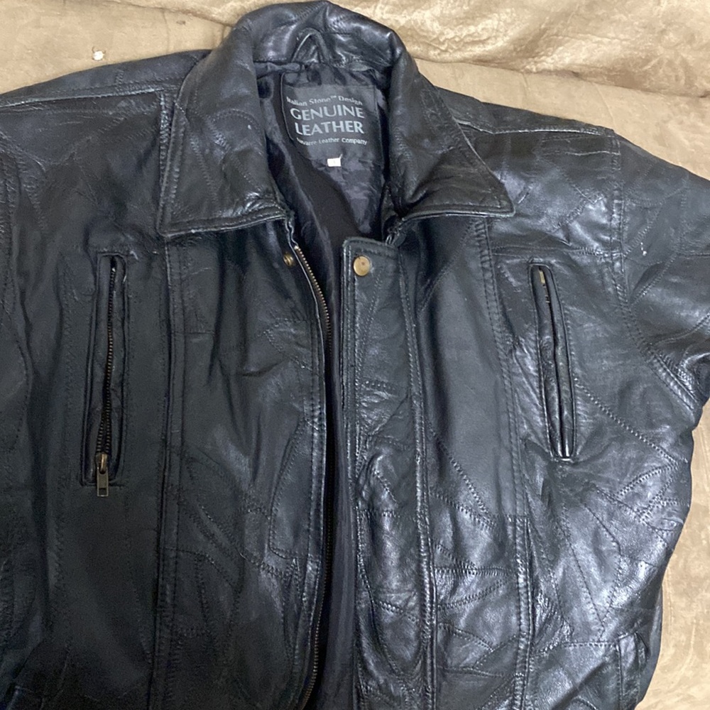 Navarre Genuine Leather Jacket Italian Stone Design